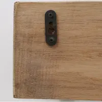 Boltze Tabula Kapstok 5 haken - Eikenhout 55 cm - bruin/zwart