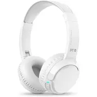 SPC HERON 2 STUDIO – Draadloze Bluetooth-koptelefoon, 50u batterijduur, dubbele gelijktijdige verbinding, microfoon en gerecycled kunststof - Wit
