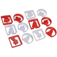 Cucina Kerstkoekjesvormpjes 7 cm, 12 stuks.