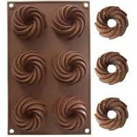Orion Bruine siliconen muffinvorm SILLINIE 28x17x3 cm