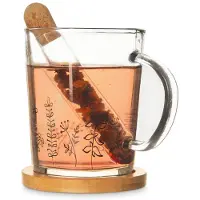 Orion LOUKA glazen mok met infuser 400 ml, 3 stuks.