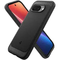 Spigen Rugged Armor MagFit - Hoesje Geschikt voor Google Pixel 9a - Back Cover Compatibel met MagSafe / Qi2 - Air Cushion - Zwart