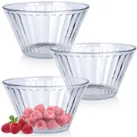 Excellent houseware Glazen kommen 11,5 cm, 270 ml, 3 stuks.
