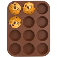 Orion Bruine siliconen muffinvorm SILLINIE