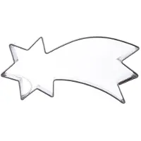 Orion Stalen koekjesvormpje, in de vorm van een kerstster, 6,4 cm