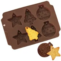 Orion Bruine siliconen kerstkoekjesvorm SILLINIE