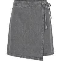Object Denim Wikkelrok Dames Grijs 38