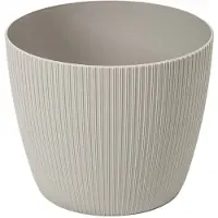 Lamela Taupe bloempot 18x15 cm decoratieve plastic hoes Jumper