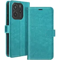 Mayaxess Hoesje voor Xiaomi Redmi Note 14 4G Portemonnee met sleutelkoord, Turquoise
