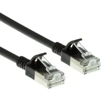 ACT DC7930 LSZH U/FTP CAT6A Datacenter Slimline Patchkabel Snagless | RJ45 Connectoren | Zwart | 15 cm