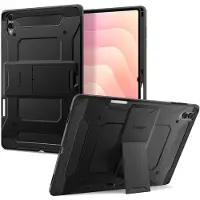 Spigen Tough Armor Pro - Hoes Geschikt voor Samsung Galaxy Tab S11 Ultra - Back Cover met Kickstand Standaard - Zwart