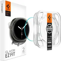 Spigen Screen Protector Geschikt voor Samsung Galaxy Watch 8 40MM - EZ Fit GLAS.tR - 9H Tempered Glass - Case Friendly - Gemakkelijke Installatie - 2-Pack