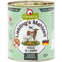 FOX4PETS Liebling's Mahlzeit Serie - Natvoer voor Volwassen Honden - Cielęcina - Graanvrij - 6 x 800g