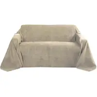 Beautissu Romantica Bedsprei 210x280cm - Overtrek voor Sofa in Lederlook, Sofa Deken voor Bed - Plaid in Natuur