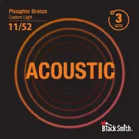 BlackSmith PB-1152-3P Snaren voor Akoestische Gitaar (11-52) 3-Pack (incl. 2x Gratis .011 Snaar)