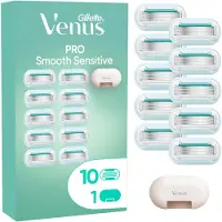 Gillette Venus Pro Smooth Sensitive scheermesjes, 10 reservemesjes, turquoise