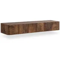 Woonexpress Wandplank Rizzo - Hout - Bruin/Hout - Bruin/Hout - Mango - 75 x 8 x 15 cm (BxHxD)
