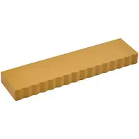 Woonexpress Wandplank Weaves - Okergeel Metaal - 60x5x15 cm (BxHxD) - Golvende Rand