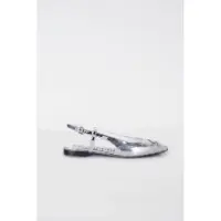 Moschino Goatskin Ballerina Silver Maat: 37 | Ballerina's Outlet | Dames | Zilver