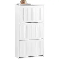 SoBuy Schoenenkast - FSR165-H-W - MDF - Max. 26kg. - 61x26x120cm - Wit