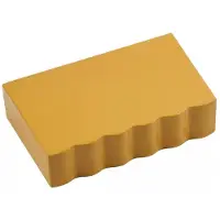 Woonexpress Wandplank Weaves - Okergeel Metaal - 30x5x15 cm (BxHxD) - Golvende Rand