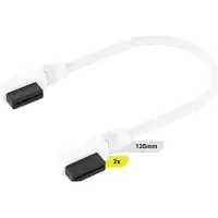 Corsair iCUE LINK Cable - 2 x 135 mm met 90 graden connectors - wit