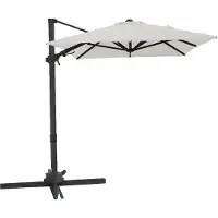 Axi Nyra Zweefparasol 200x300 cm Antraciet/beige