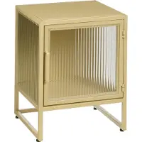 Mica Decorations Clifton Opbergkast met Deuren - L38 x B35 x H50 cm - Metaal - Beige