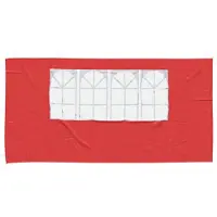 vidaXL Party Tent Zijwand 2 st 400 x 195 cm Rood PE en staal