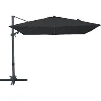 Axi Alina Zweefparasol 300x300cm Antraciet/grijs
