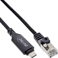 InLine USB 3.2 netwerkadapterkabel, Gigabit, USB-C naar RJ45-plug, 5m