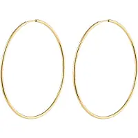 Pilgrim - SANNE Large Hoop Earrings - Gold-Plated - 45 mm
