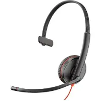 Poly Hoofdtelefoon Blackwire 3215 Mono Enkelvoudig (Bedraad), Kantoorheadset, Zwart