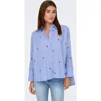 ONLY Blouse 'ONLNew Lina Grace' lichtblauw / rood / wit