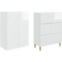 vidaXL Kast Set 2 st Bewerkt hout