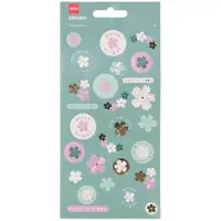 HEMA Stickervellen 10x22.1cm bloemen - 3 stuks (multi)