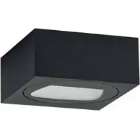 Brumberg kubus buitenwandlamp direct Quader, zwart, Hal, Aluminium