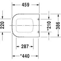 Duravit P3 Comforts Closetzitting softclose Wit