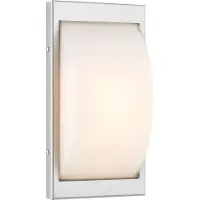 LCD Wandlamp buiten met bewegingssensor 068SEN, alu / grijs / zink, Roestvrij staal, Modern