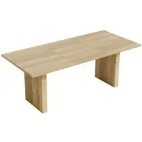 OKWISH Eettafel – Uitschuifbaar 140 Tot 200 Cm – Voor 6 Tot 8 Personen – Rechthoekig – MDF Eikenkleur – 140×90 Cm