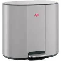 Wesco Multicollector 3 Prullenbak Afvalscheiding (1x25 Liter, 2x12 Liter) | 49 Liter | Metaal - Cool grijs mat | Pedaalemmer met Soft Close en Geurfilter