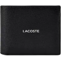 Lacoste Ossian Portemonnee RFID-bescherming Leder 12 cm zwart