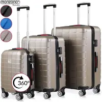 Monzana Reiskoffer Exopack Blauw ABS XL TSA
