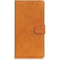 TOPK Coverup Hoesje - Geschikt voor Samsung Galaxy A42 Hoesje - Coverup Luxe Book Case - Bruin