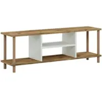 En.casa TV meubel Ærøskøbing 120x29x43 cm houtkleurig wit