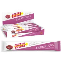 Dextro Energy Energie Gums - Cassis + Caffeine Energie Bar - Vegan Energie Reep - 8 porties (8 x 45 gram )