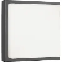 LCD Wandlamp buiten met bewegingssensor Ernest, zwart, Aluminium, Modern