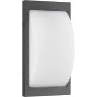 LCD Wandlamp buiten met bewegingssensor 069LEDSEN, zwart, Aluminium, Modern