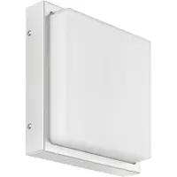 LCD Wandlamp buiten met bewegingssensor 046, wit / opaal, Glas, Modern