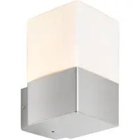 LCD Wandlamp buiten LINUS, alu / grijs / zink, Roestvrij staal, Modern